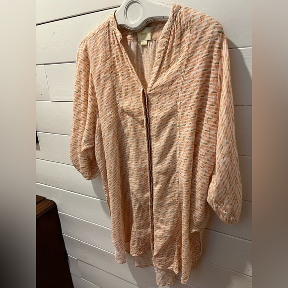 📍🩷MAEVE tunic S – Salmon Pink, Green & Cream - Picture 4 of 8